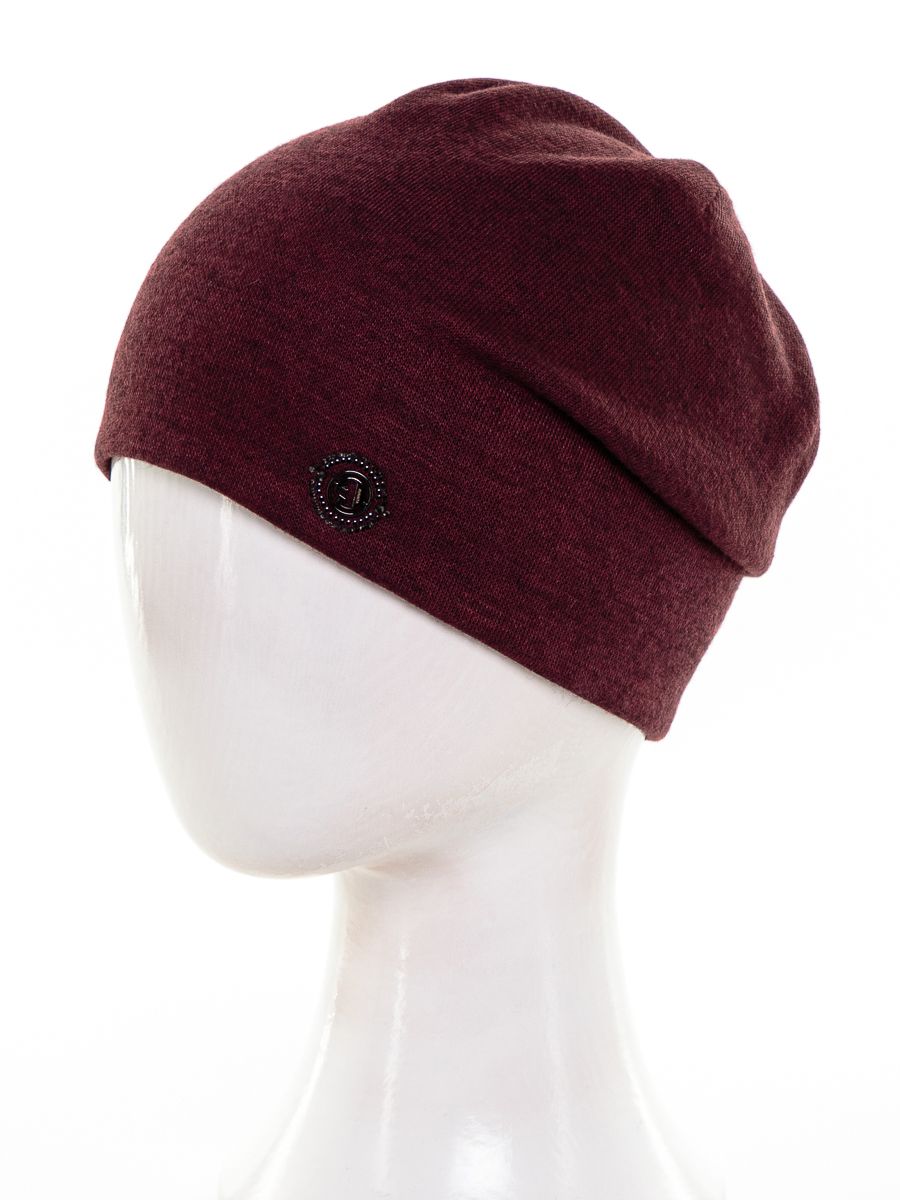 Аванта стиль кружок шапочка 004 трикотаж К3 на фл.п. винный меланж