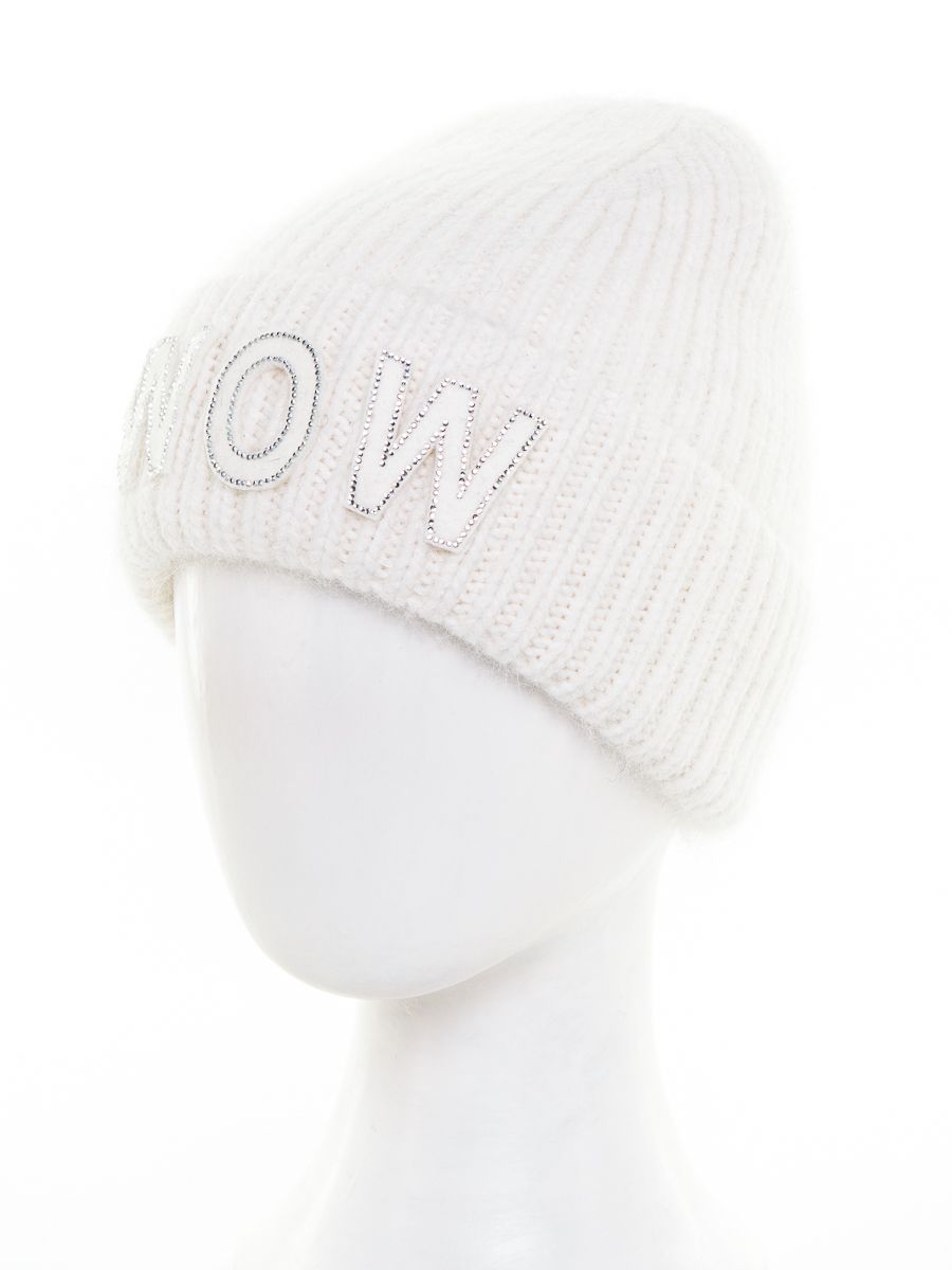 WOW шапка ХК вязка молочный