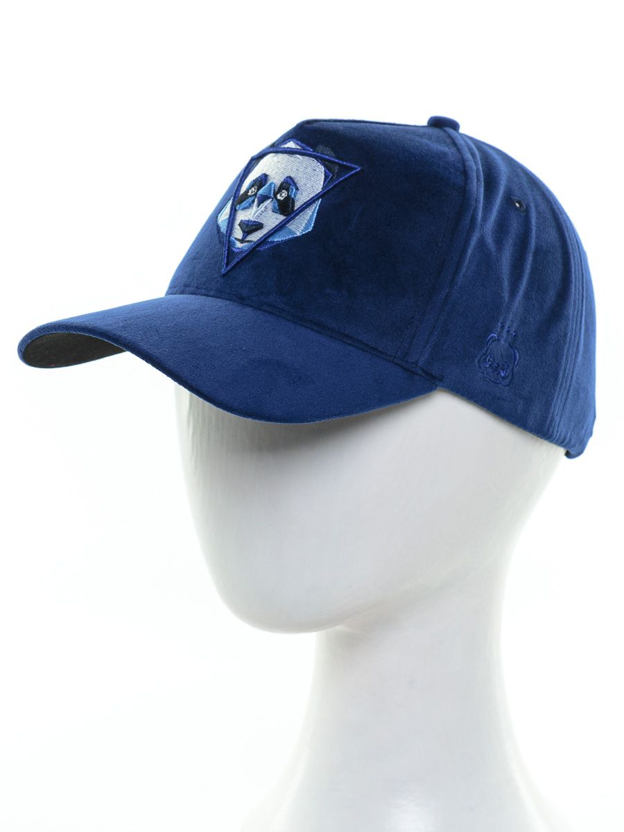 Панда бейсболка велюр васильковый р-р 56-57