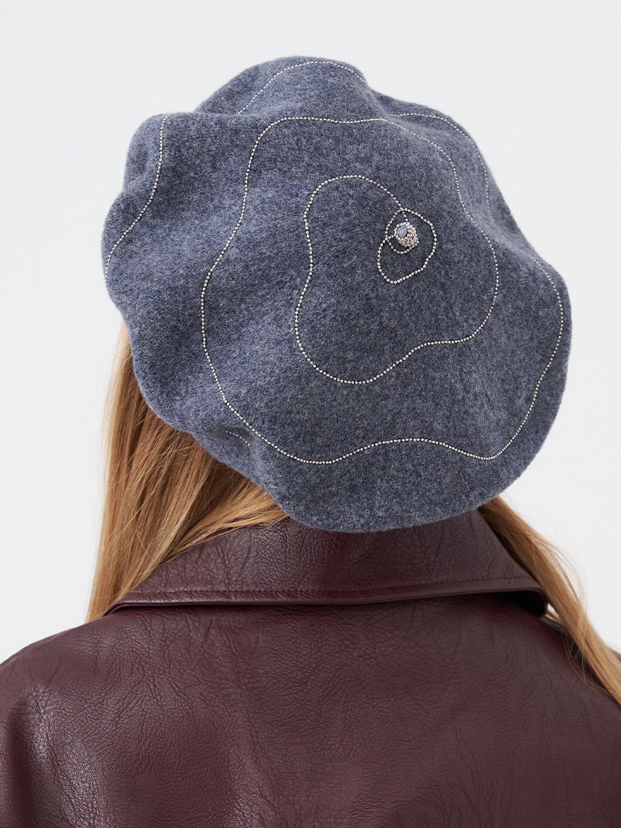 Галактика берет голубика морозная меланж 350695 р-р 56-57