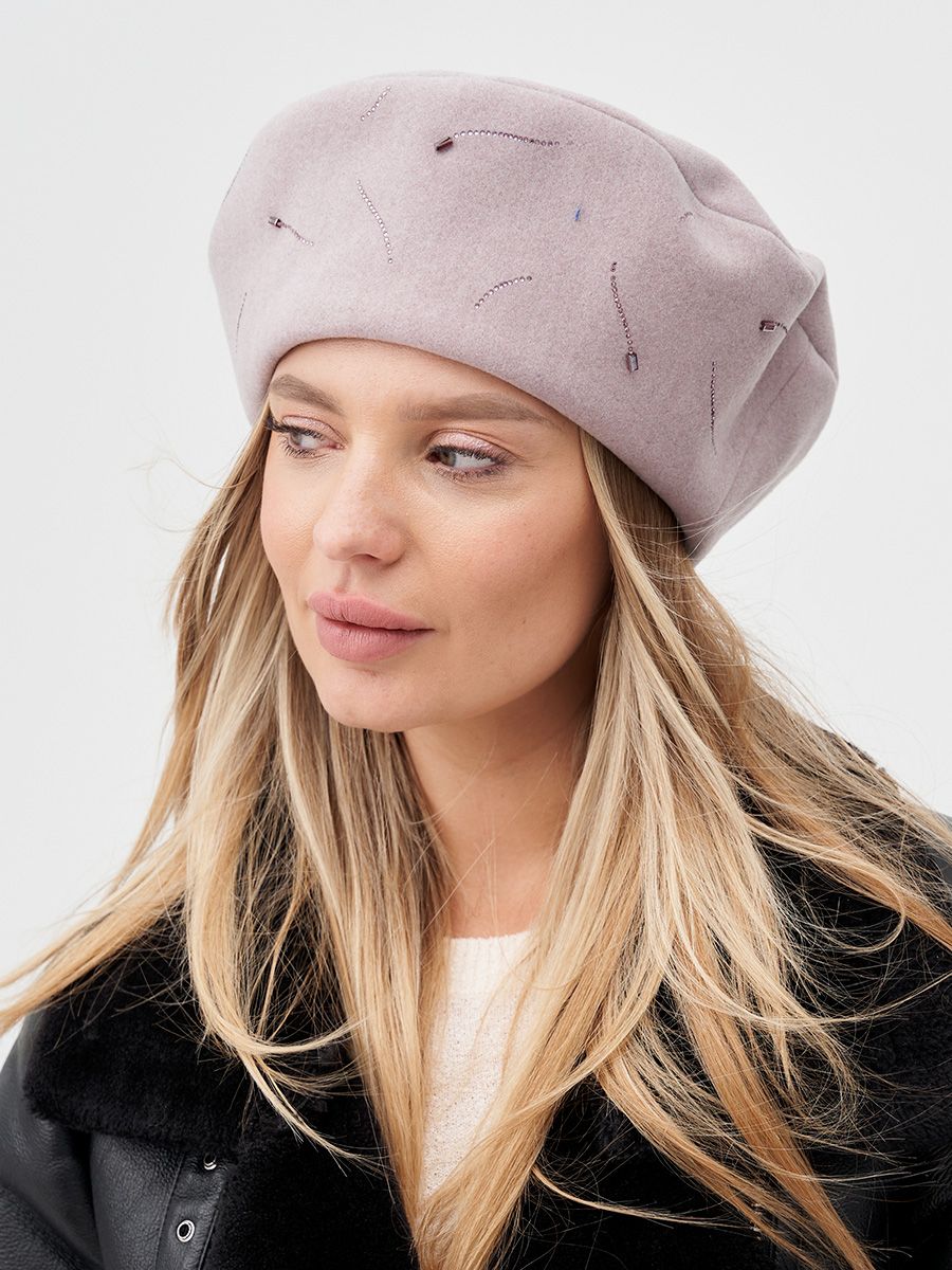 Фиеста Шейла берет кашемир на фл.п. пепельно-розовый меланж