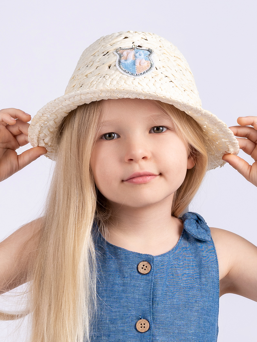 Кайли шеврон J шляпа федора солома молочный р-р 52-53