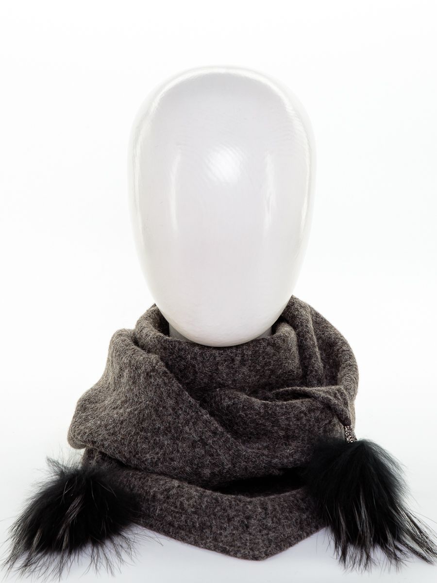 Косынка 065 шерсть коричневый