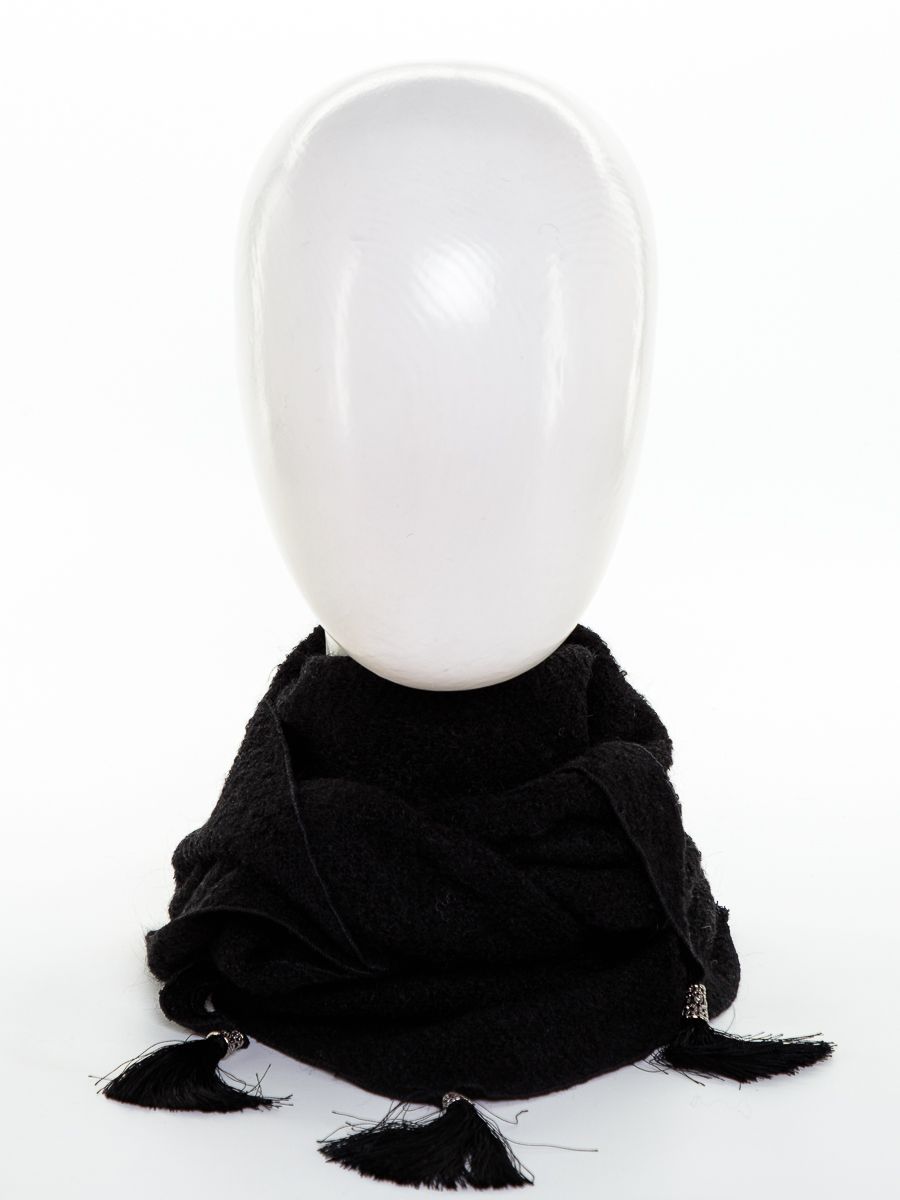 Косынка 065 трикотаж буклированный черный