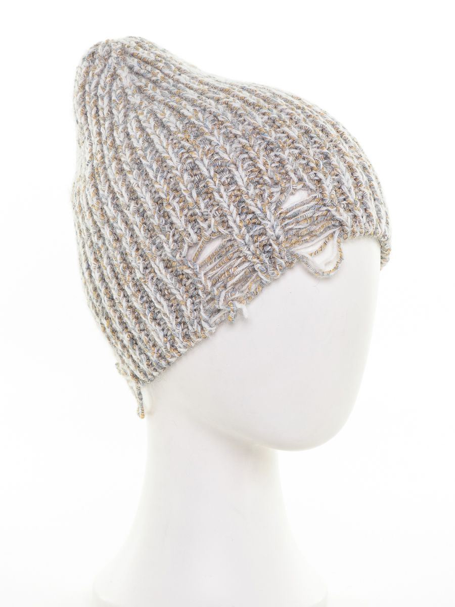 Татьяна шапка teseo голубой + енот молочный