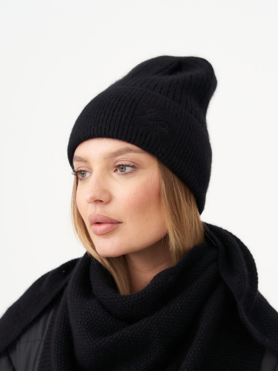 Эрика шапка енот черный