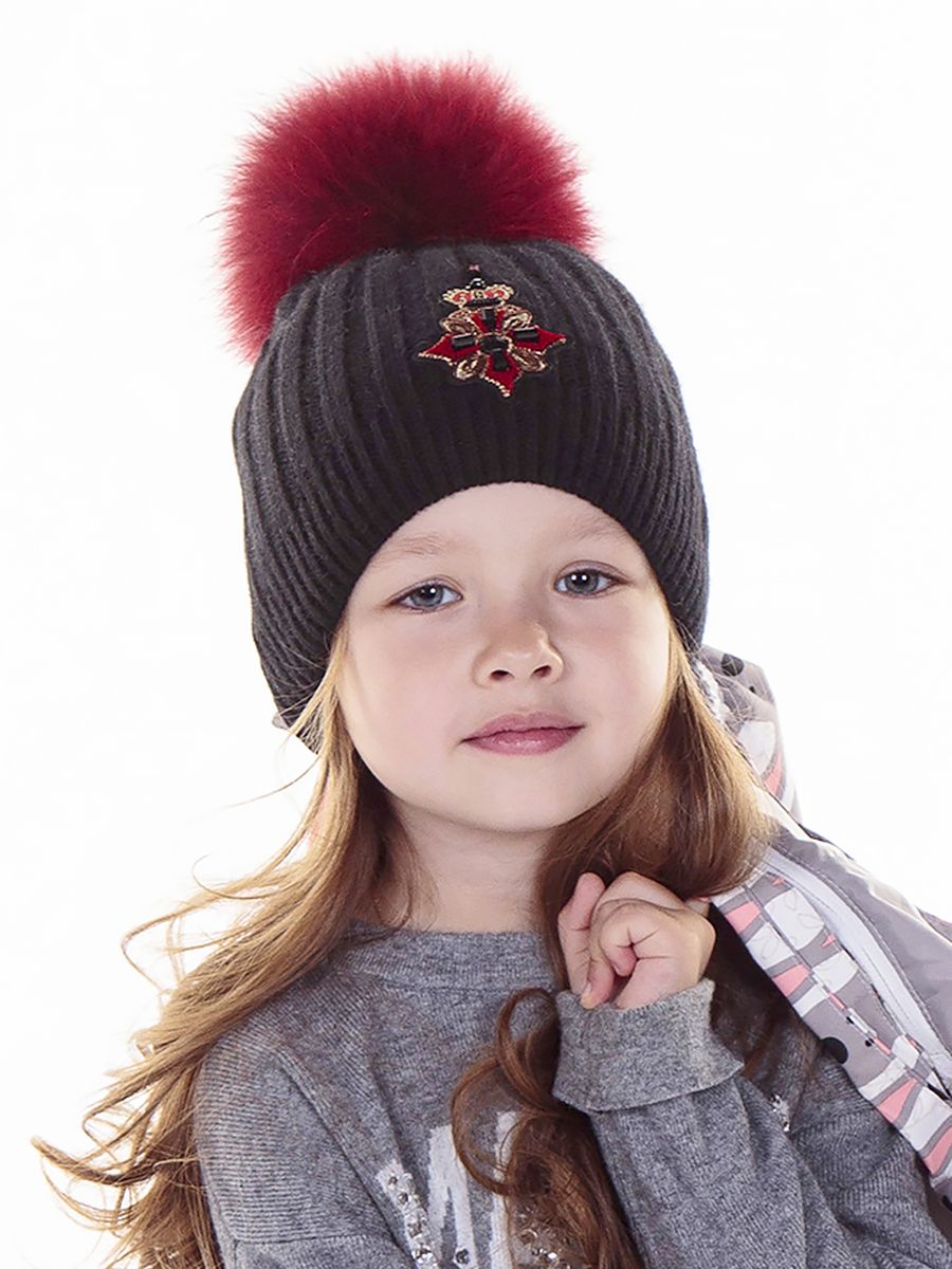 Шеврон Гранд помпон kids шапочка ОН вязка иней