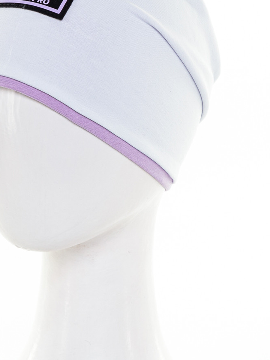 NOT FOR шапочка Д1015 футер белый + лавандовый р-р 50-51