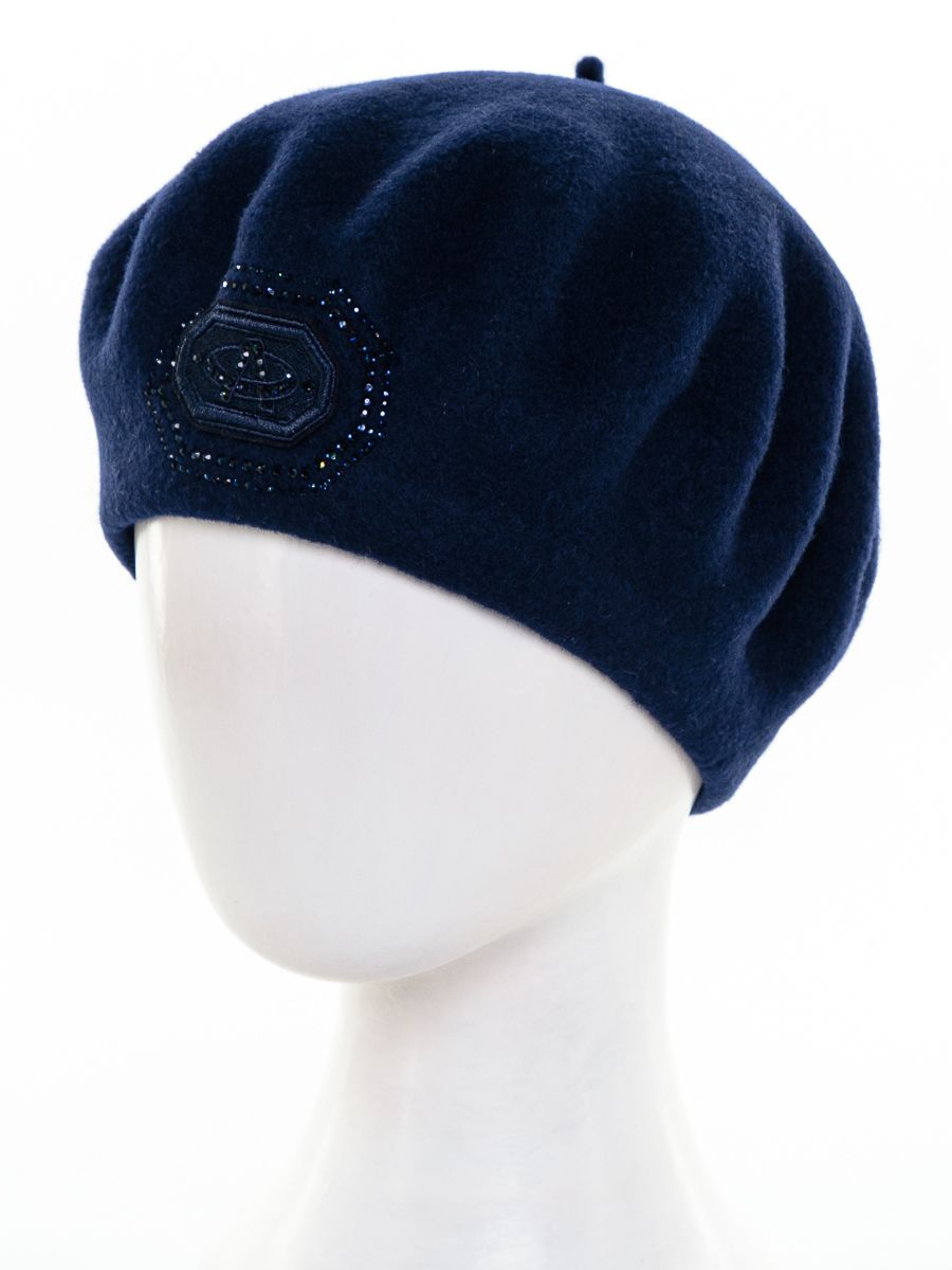 Альда шеврон берет синий темный 050161 р-р 56-57