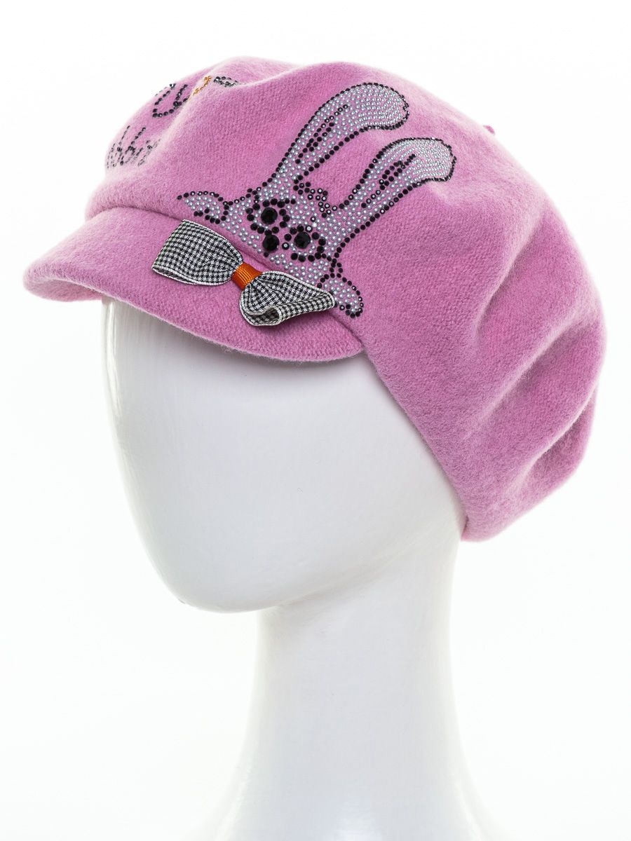 Ушастик VIP берет с козырьком на тр.п. розовая роза 030600 р. 54