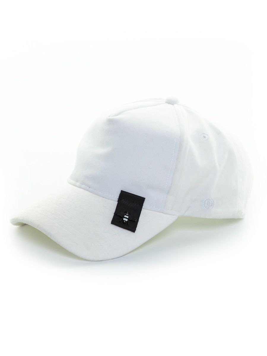 Пчела бейсболка велюр молочный