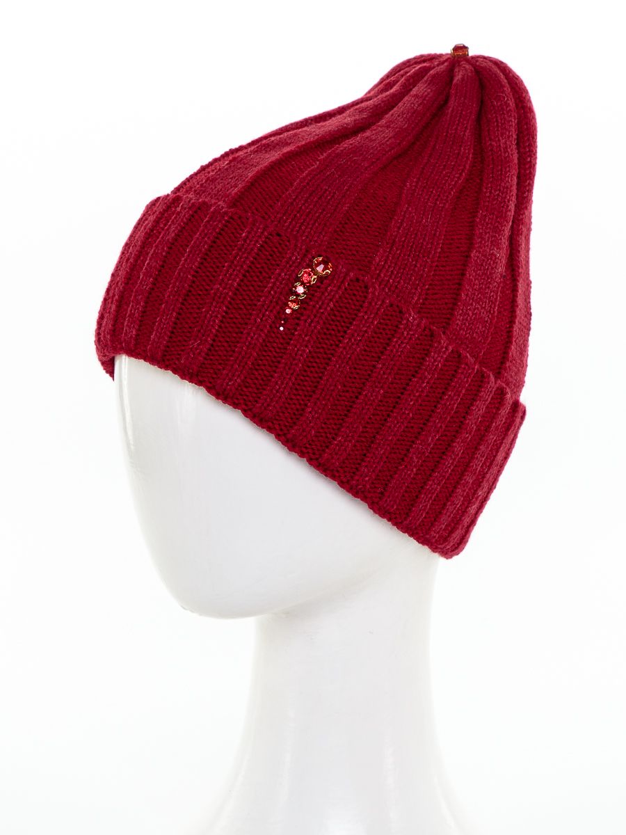 Соня шапка ЕВ вязка красный р-р 53-55