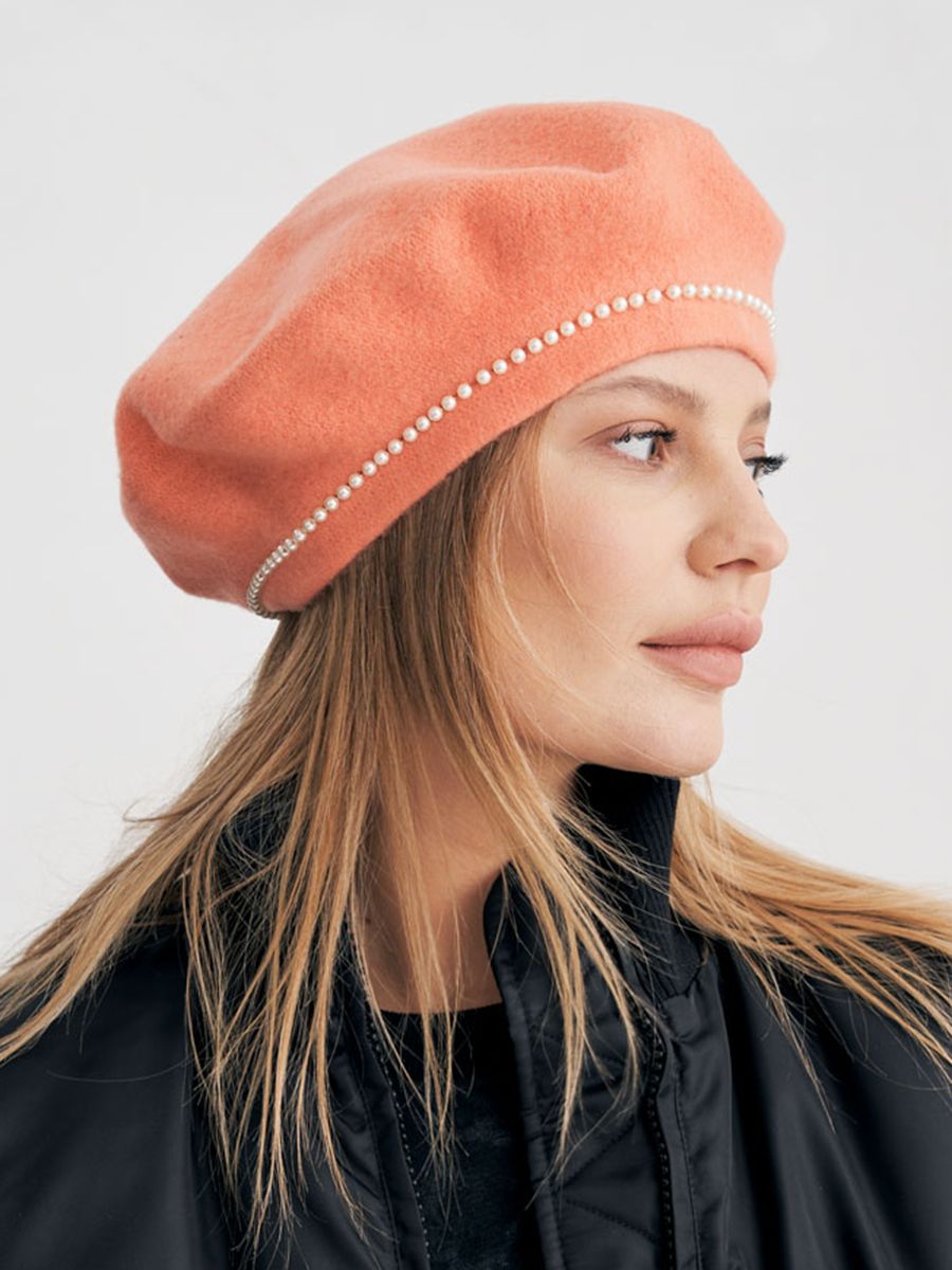 Лучиана берет персиковый 020089 р-р 56-57