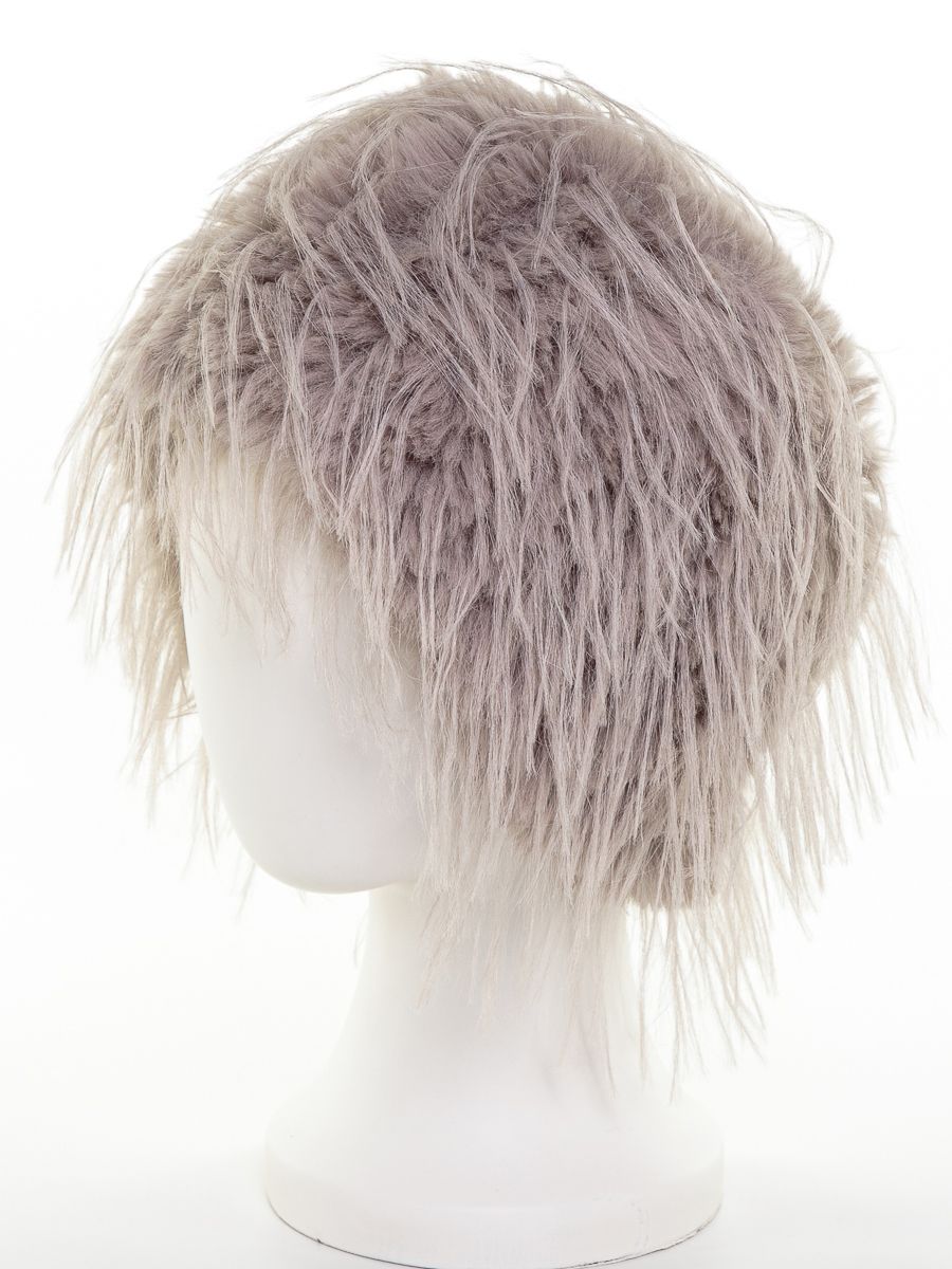 Люси кубанка экомех страус на фл.п. пепельный