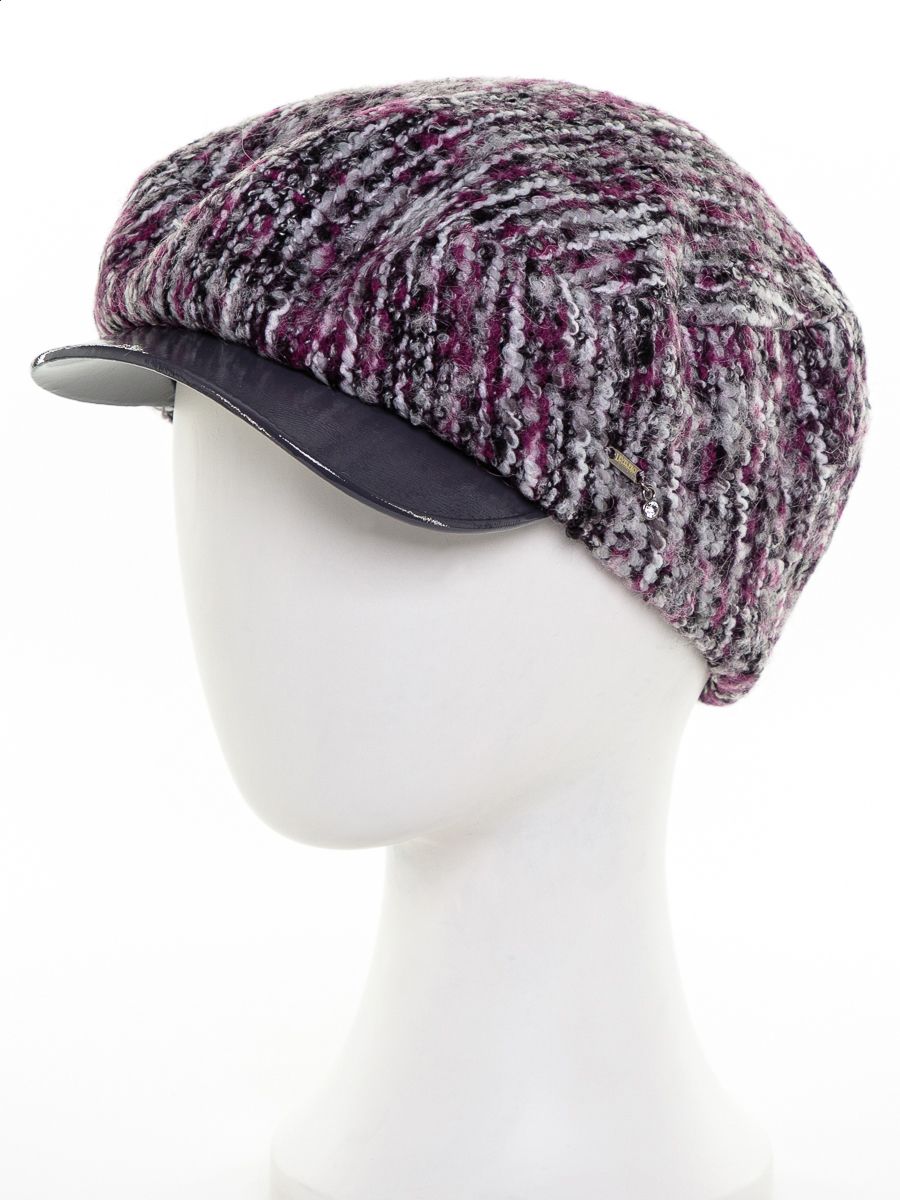 Винтаж кепка шерсть букле петелька крупная на тр.п. сиреневый