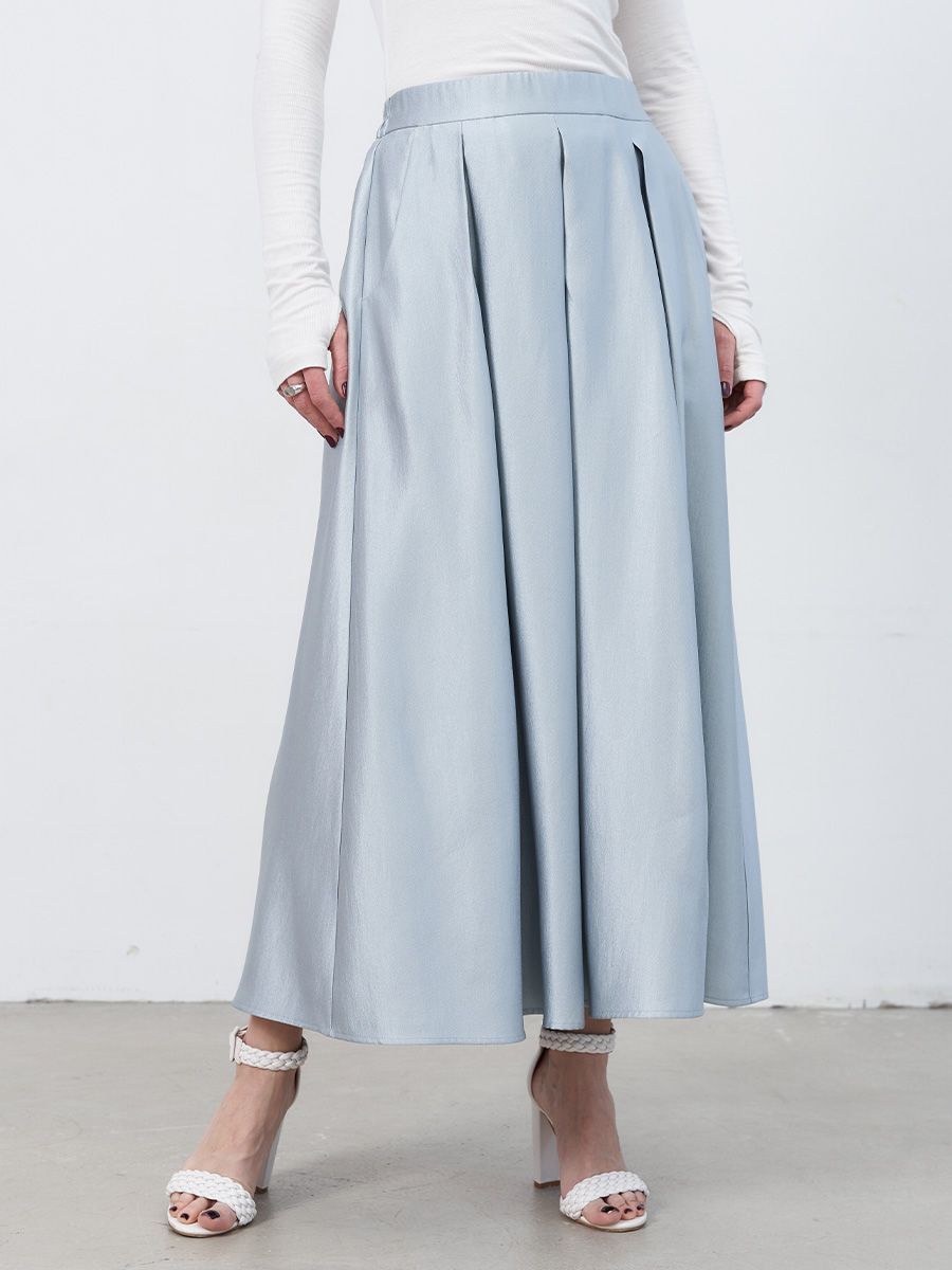 Юлия юбка вискоза Люкс серо-голубой р-р 44-46