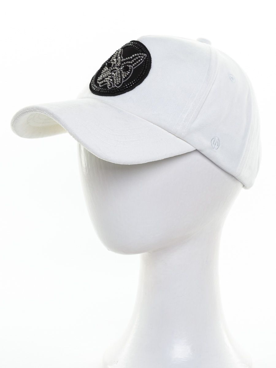 Шеврон бульдог бейсболка велюр молочный р-р 53-54