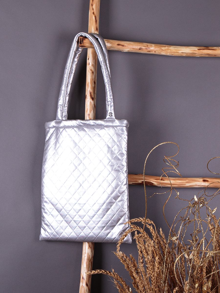 Лого kids сумка - шоппер термостежка серебро