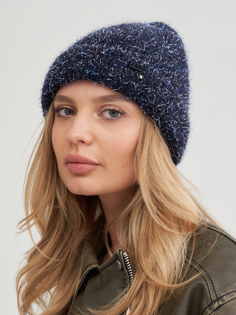 Альмира шапка метелица на фл.п. синий-голубой