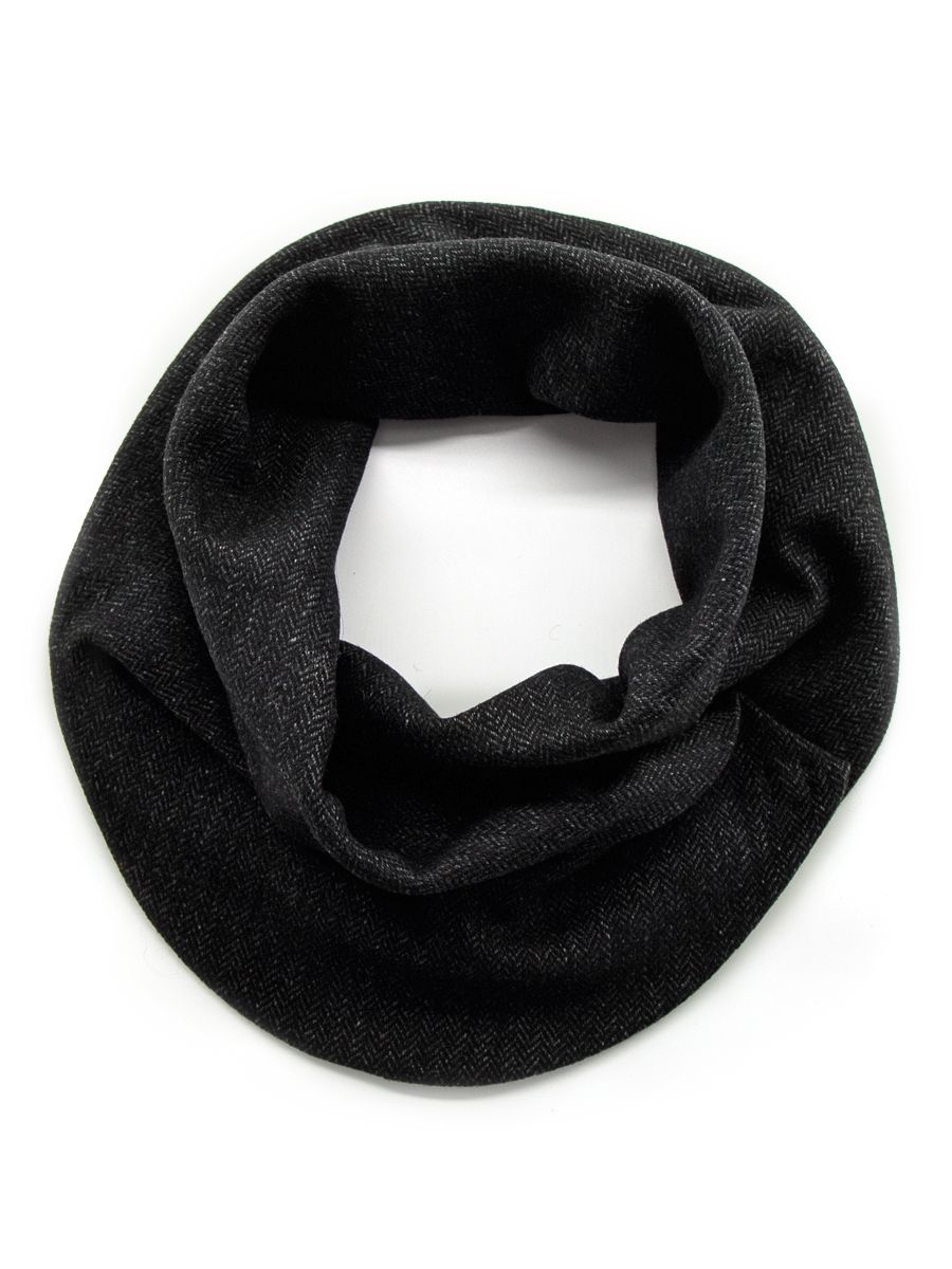 Шарф - воротник 070 твид елка антрацит