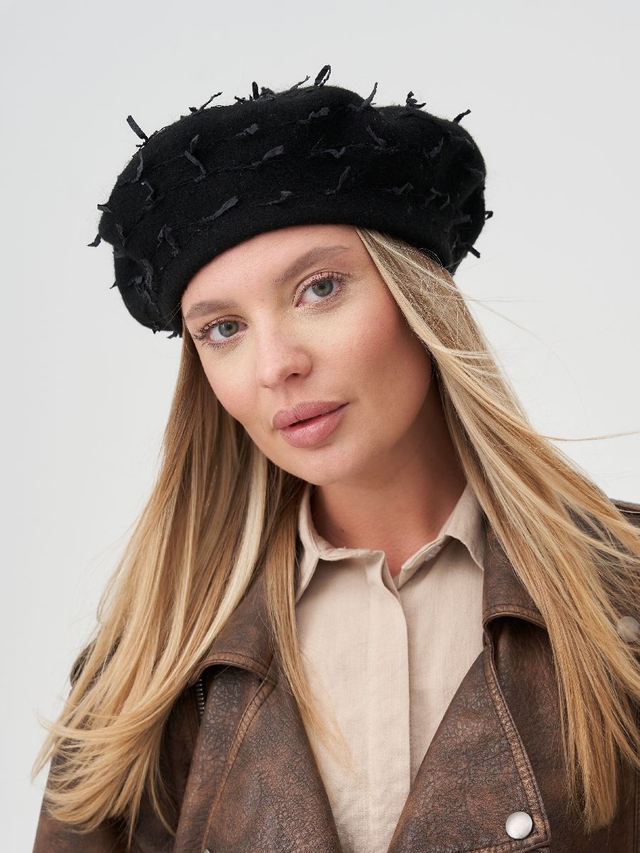 HAPPY берет черный 090018 р-р 56-57