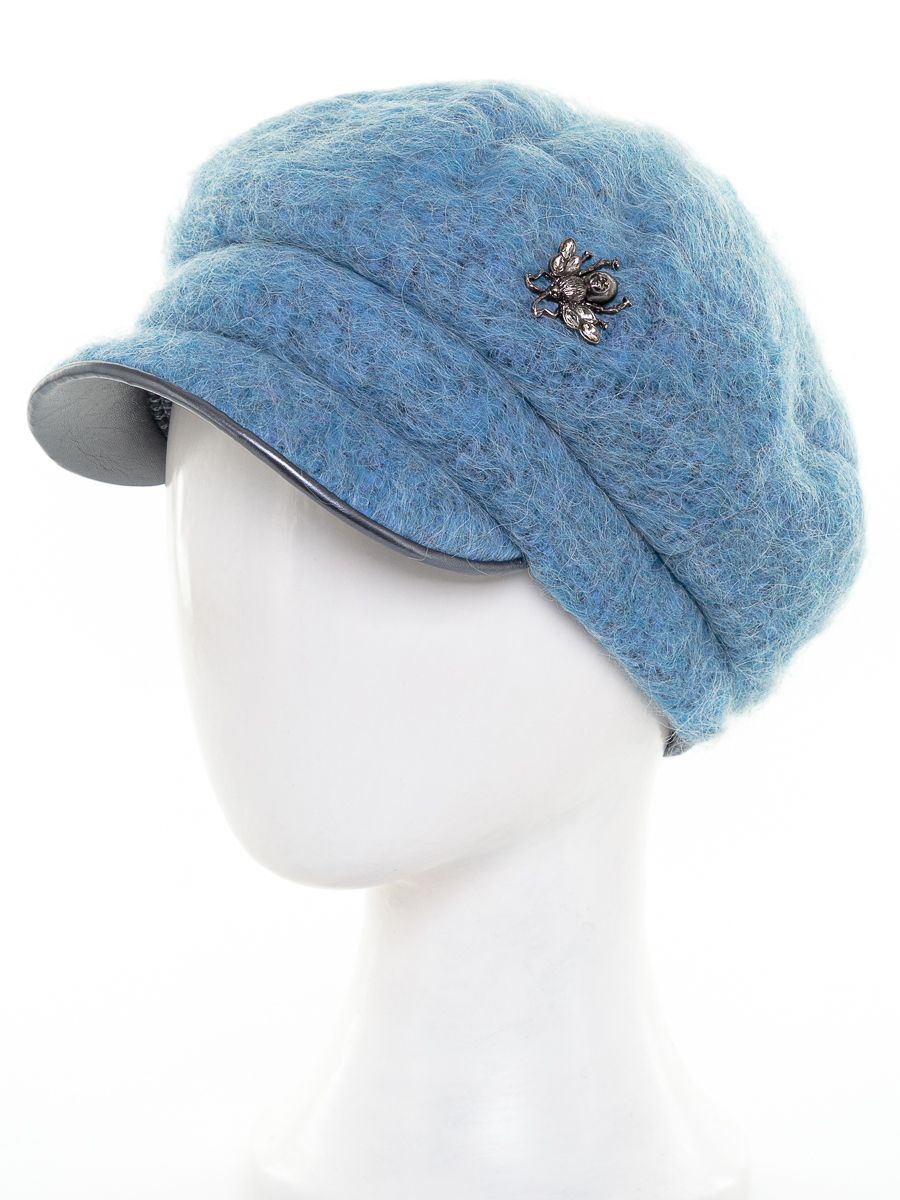 Шерри брошь жук кепка мохер на фл.п. голубой