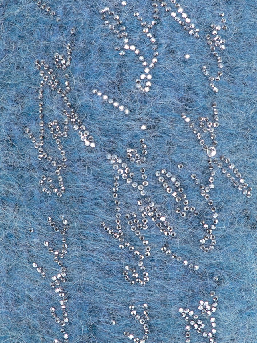 Стиль росчерк шапка 027 мохер на фл.п. голубой