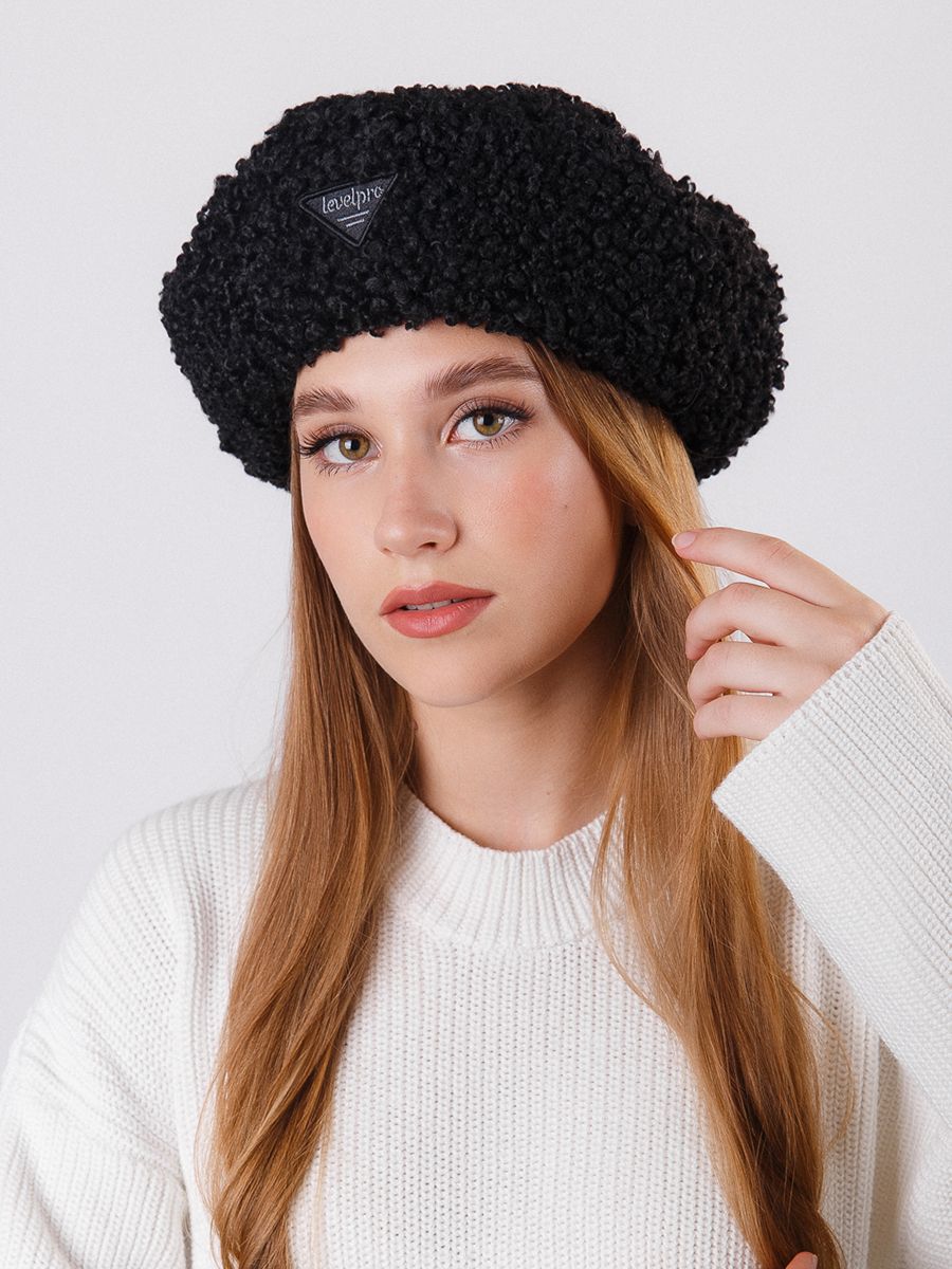 Ирэн LevelPro шеврон берет барашек королевский на фл.п. черный