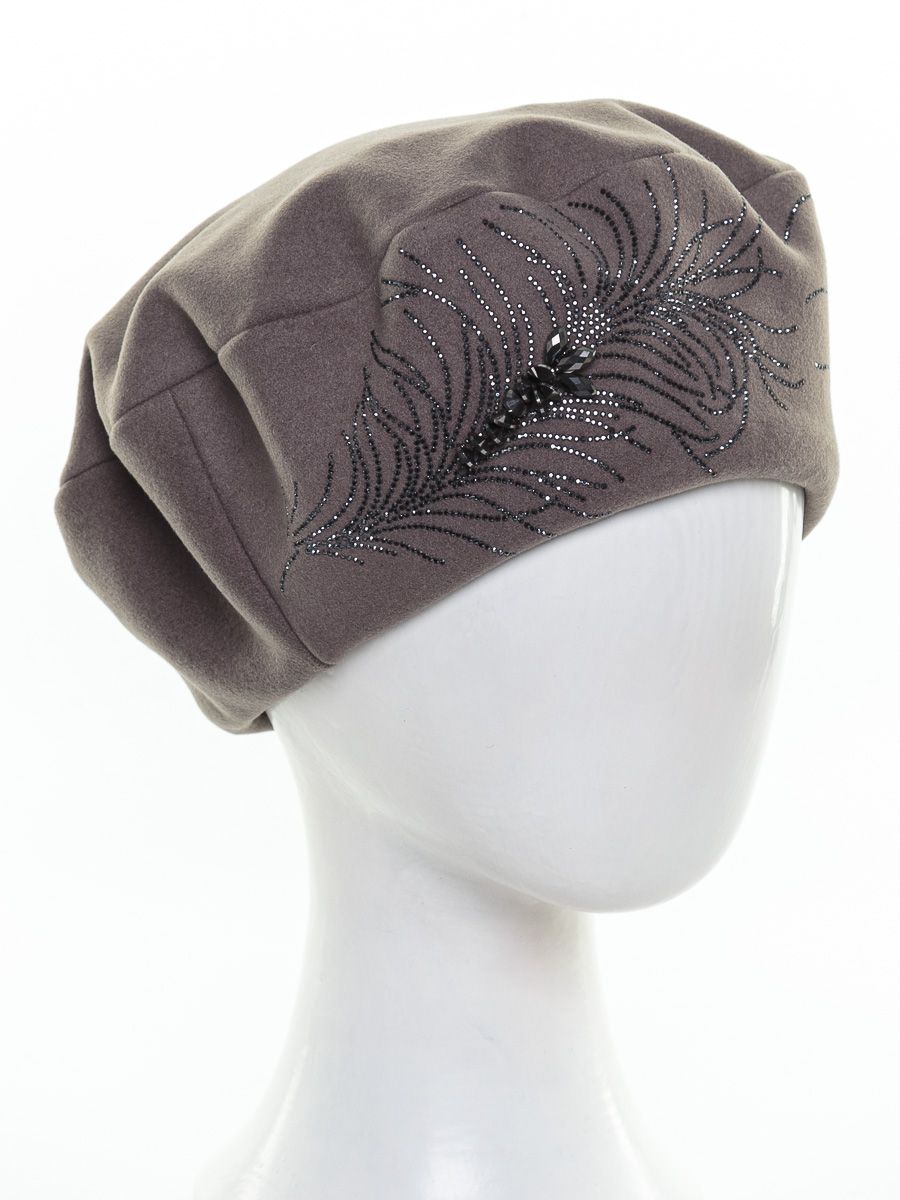 Шармель берет кашемир на фл.п. какао темный