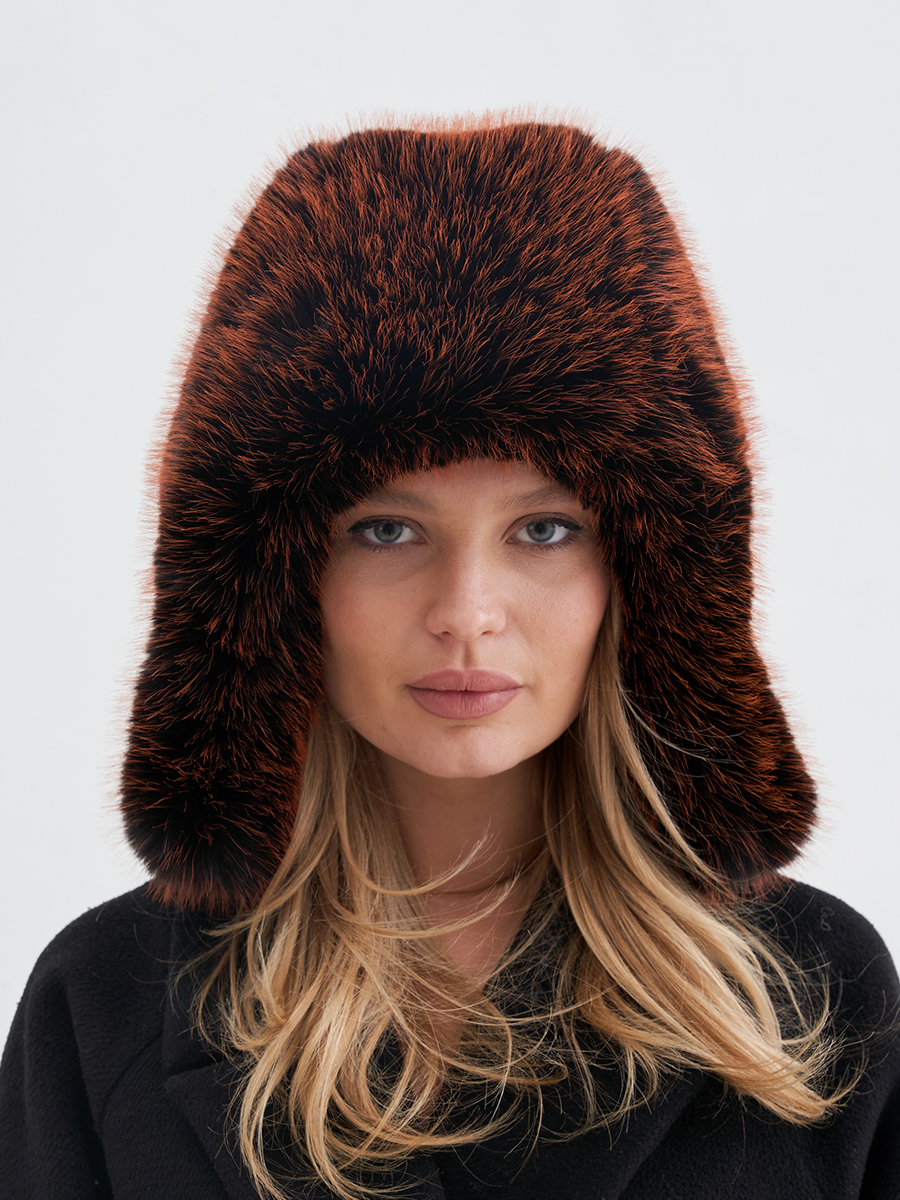 Ирма эскимоска экомех чернобурка на фл.п. коричневый