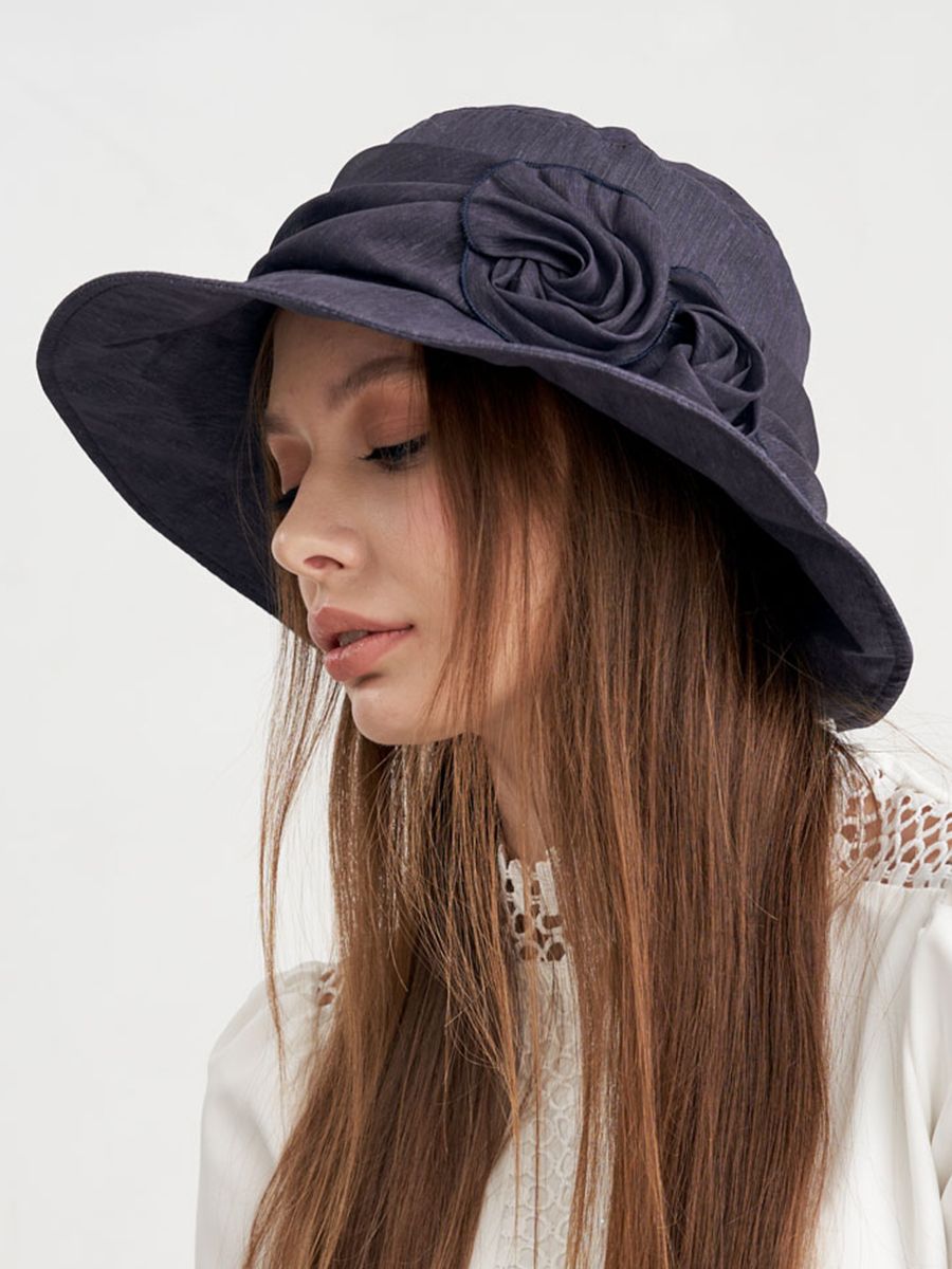 Гортензия шляпа лен милано черничный